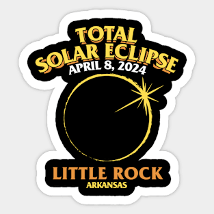 Total Solar Eclipse 2024 - Little Rock, Arkansas Sticker